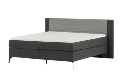 Boxspringbett Synda | Anthrazit, Grau, 140 cm | Höffner