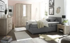 Boxspring-Motorbett Carmen | Grau, 90 cm | Höffner