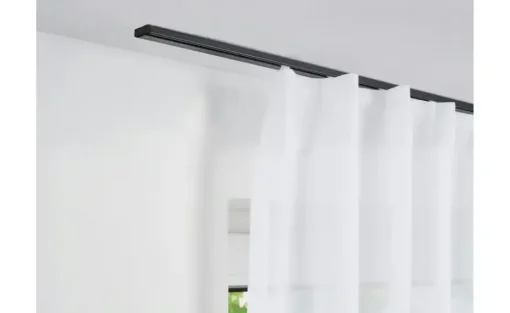 buchheister Vorhangschiene Level 1-Lauf | Schwarz, 100 cm