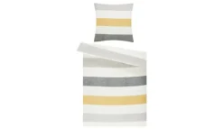 como Biber Bettwäsche Bold Stripes | Grau, Creme