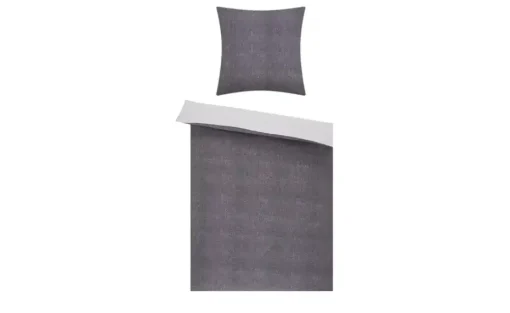 como Biber Bettwäsche Woolen texture | 135x200 cm, 80x80 cm, Grau