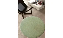 como Hochflorteppich Bunny | Ø 80 cm, Salbeigrün