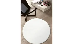 como Hochflorteppich Bunny | Ø 80 cm, Weiß | Höffner