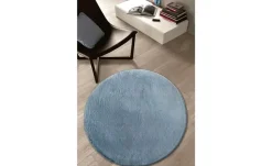 como Hochflorteppich Bunny | Ø 80 cm, Denimblau