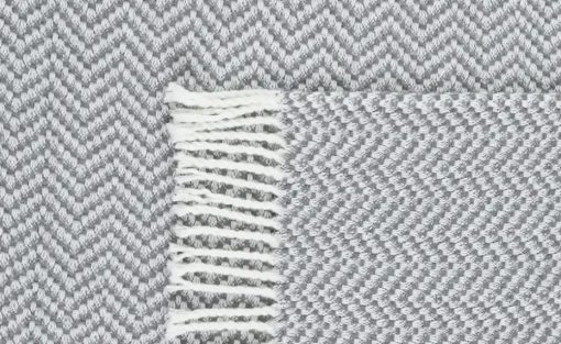 como Jacquard Plaid Zick Zack | Grau, Beige | Höffner