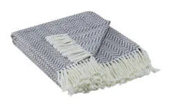 como Jacquard Plaid Zick Zack | Grau, Beige | Höffner