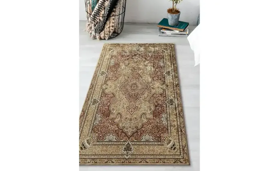 como Kurzflorteppich Flat Beauty Oriental | Goldfarben, Rot, 80x150 cm