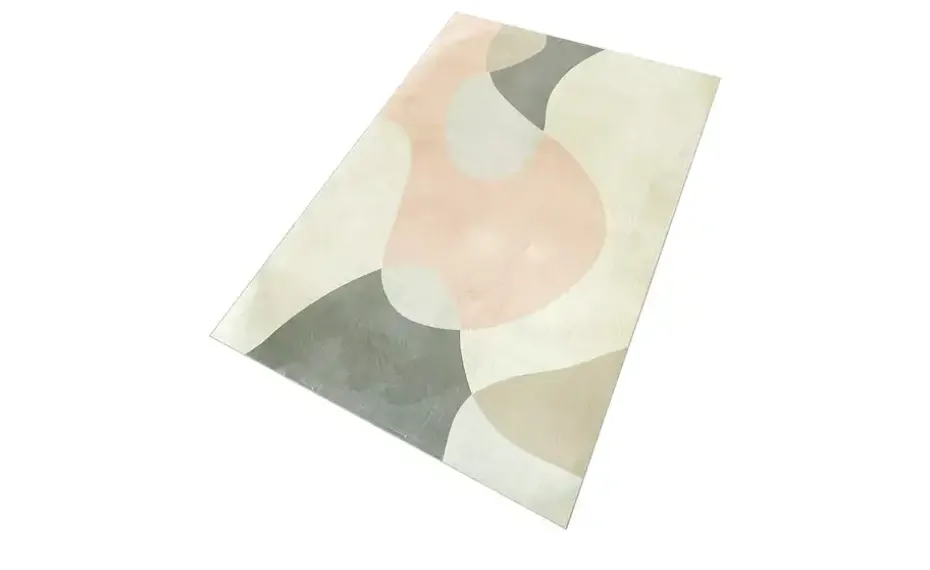 como Kurzflorteppich Retro | 120x160 cm, Rosé, Creme