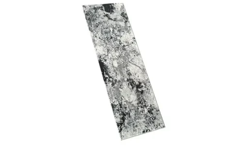 como Kurzflorteppich Velvet | Silbergrau, Grau, 66x200 cm