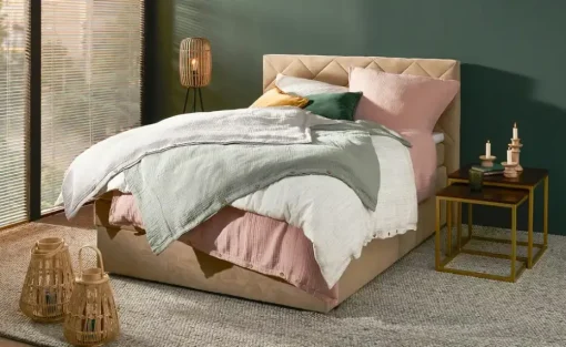 como Musselin Bettwäsche | Beige, 135x200 cm, 80x80 cm