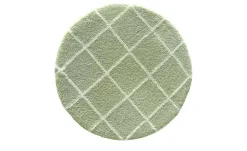 como Tuft-Teppich Mesh | Grün, Beige, 80x80 cm