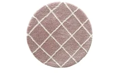 como Tuft-Teppich Mesh | Rosé, Beige, 80x80 cm