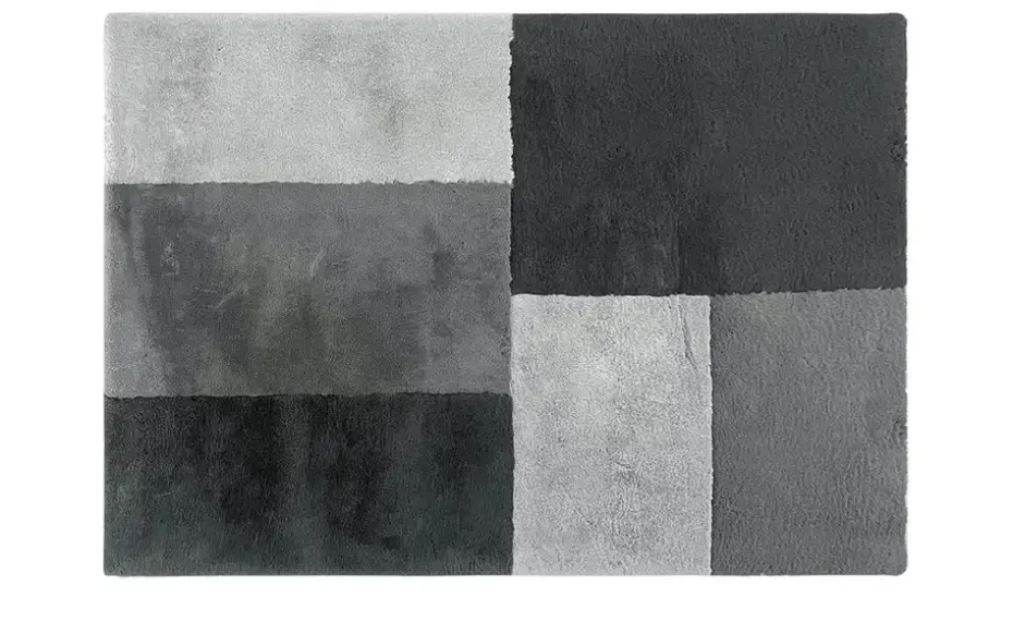 como Webteppich Bunny Patchwork | 140x200 cm, Silbergrau