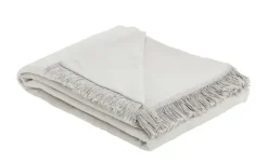 como Wohndecke mit Fransen Sophia | Silbergrau