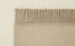 como Wohndecke mit Fransen Doubleface Sophia | Beige, Creme