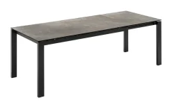 Connubia Keramiktisch ausziehbar Baron | Grau, 130 cm