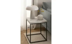 Couchtisch Campalto | Marmoroptik, Weiß, 40 cm