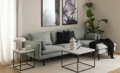 Couchtisch Campalto | Marmoroptik, Weiß, 40 cm