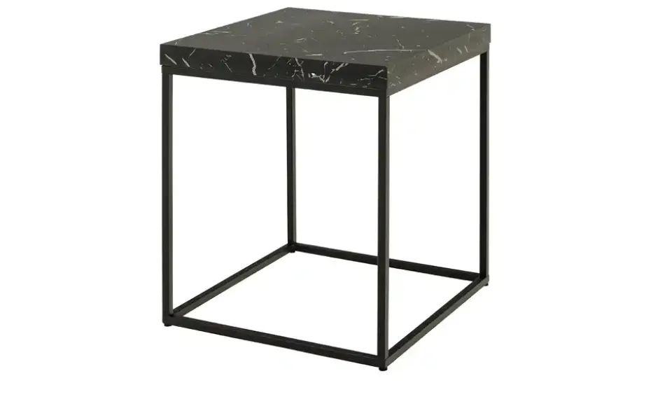 Couchtisch Campalto | Marmoroptik, Schwarz, 40 cm