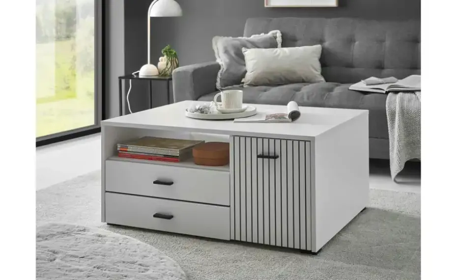 Couchtisch Hudson | Weiß, Schwarz | Möbel Höffner