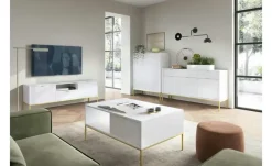 Couchtisch Nova | Weiß, Goldfarben | Möbel Höffner