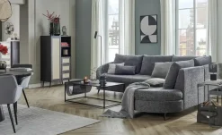 Couchtisch Seano | Esche (Nachbildung), Schwarz