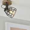 Deckenleuchte, 1-flammig, Holz/Metall | Möbel Höffner