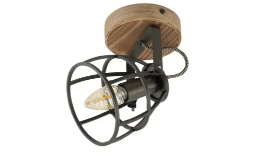Deckenleuchte, 1-flammig, Holz/Metall | Möbel Höffner