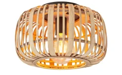 Deckenleuchte, 1-flammig. Rattanschirm  `klein`