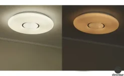 Deckenleuchte, 1-flammig, weiß mit Sternenhimmel-Effekt