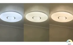 Deckenleuchte, 1-flammig, weiß mit Sternenhimmel-Effekt