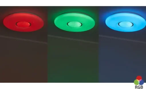 Deckenleuchte, 1-flammig, weiß mit Sternenhimmel-Effekt