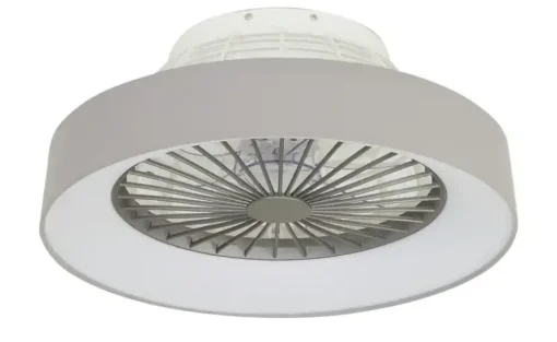 Deckenventilator mit Stoffschirm in grau | Höffner