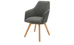 Dine + Mine Armlehnstuhl  mit Diamant-Steppung Xalapa | Anthrazit, Buche, Akazie, gebeizt