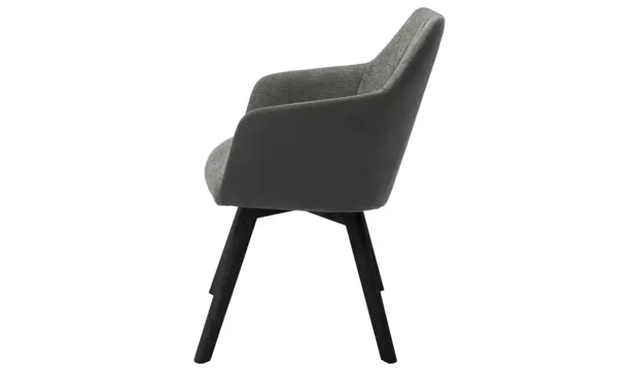 Dine + Mine Armlehnstuhl mit Diamant-Steppung Xalapa | Anthrazit, Buche, Schwarz, lackiert