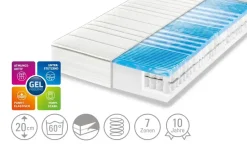 Dreamer eXpress 7-Zonen-Gelart-Tonnentaschenfederkernmatratze Flexo 3 | 90 cm, 190 cm
