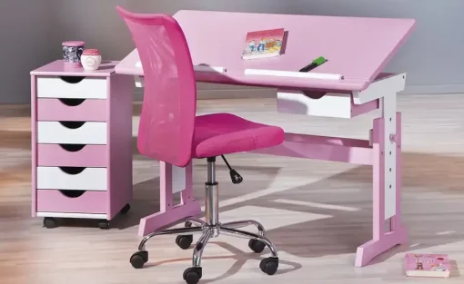 Drehstuhl Ill | Pink, Silbergrau | Möbel Höffner