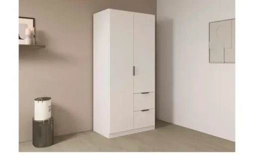Drehtürenschrank Ellerton | Weiß, 2 Stück | Höffner