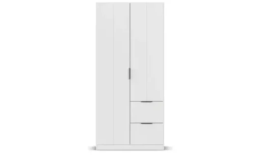 Drehtürenschrank Ellerton | Weiß, 2 Stück | Höffner