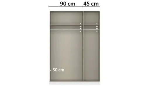Drehtürenschrank Piove | Weiß, 3 Stück | Möbel Höffner
