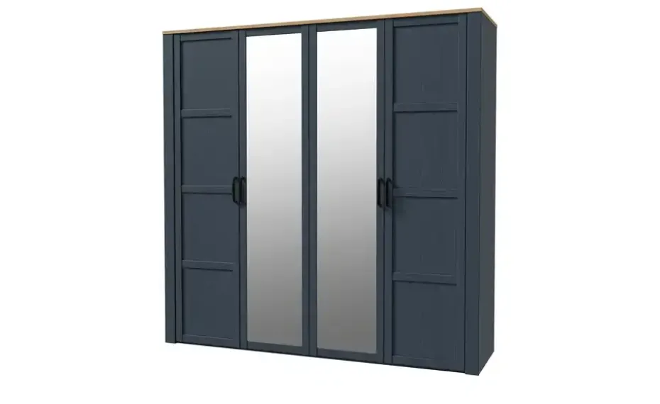 Drehtürenschrank Toneo | Blau, 215 cm | Möbel Höffner