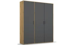 Drehtürenschrank Yarm | Absetzung: Eiche Artisan, 140 cm