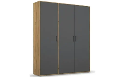 Drehtürenschrank Yarm | Absetzung: Eiche Artisan, 140 cm