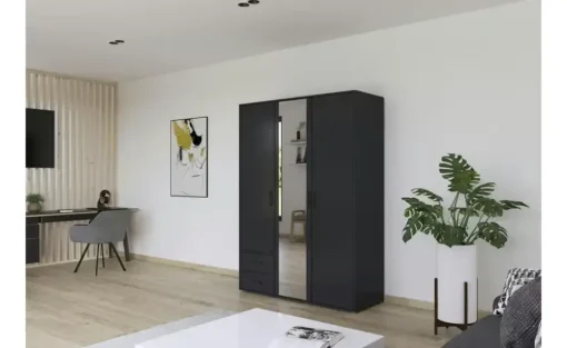 Drehtürenschrank Yarm | ohne Absetzung, 140 cm