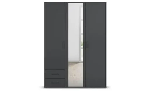 Drehtürenschrank Yarm | ohne Absetzung, 140 cm