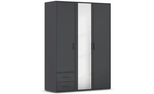 Drehtürenschrank Yarm | ohne Absetzung, 140 cm