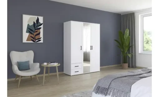 Drehtürenschrank Yarm | ohne Absetzung, 140 cm