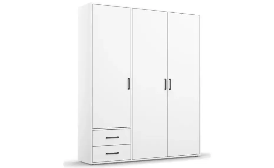 Drehtürenschrank Yarm | ohne Absetzung, 140 cm