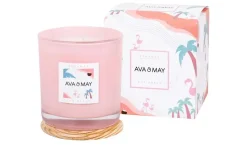 Duftkerze im Glas Bahamas AVA & MAY | Rosa | Höffner