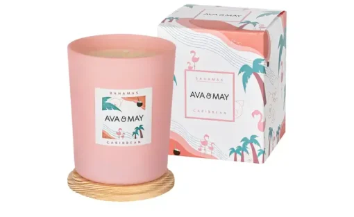 Duftkerze im Glas Bahamas AVA & MAY | Rosa | Höffner